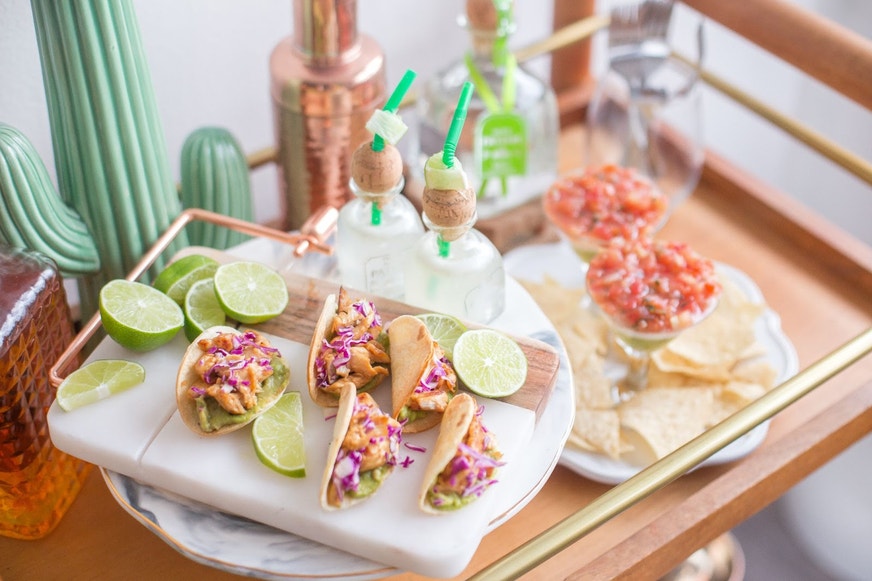tacos on platter