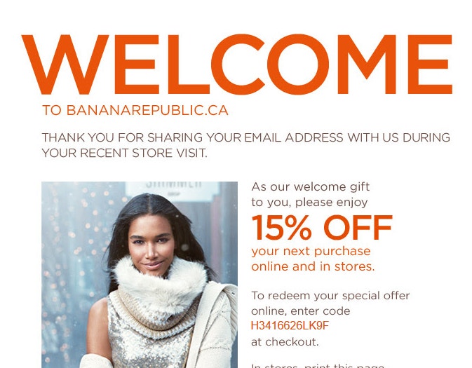 example of a welcome promo code