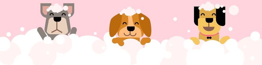 dogs bathing