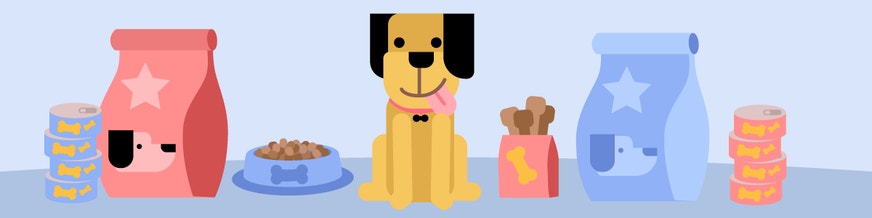 dog and dog food