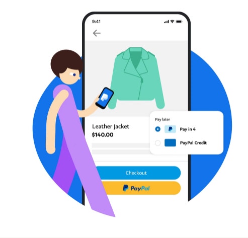 Screenshot of PayPal's Pay in 4 page