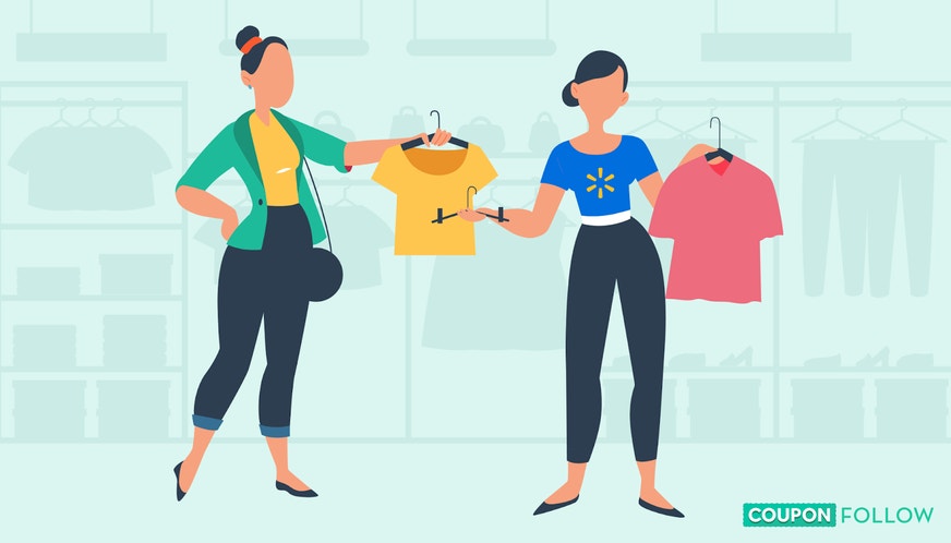 Illustration of customer talking to employee