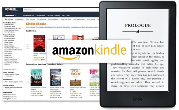 depiction of a book on amazon kindle