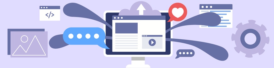abstract image representing different aspects of a website