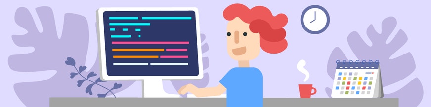woman coding a website