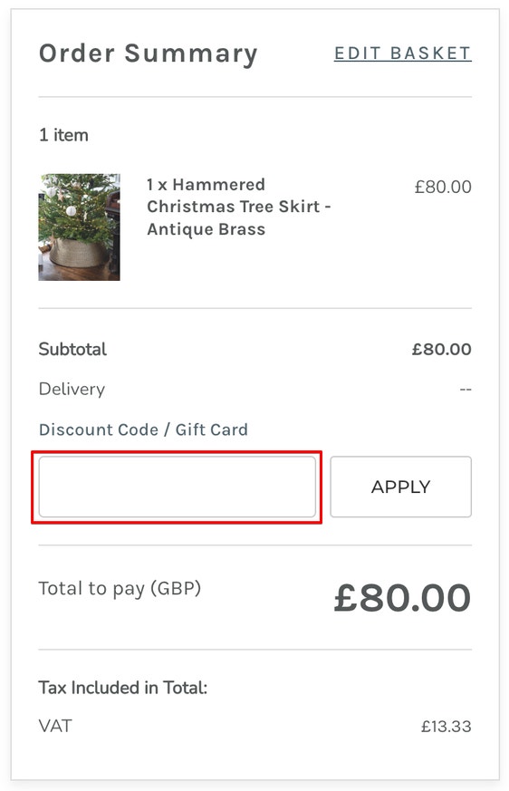 Where to enter a Garden Trading promo code on gardentrading.co.uk
